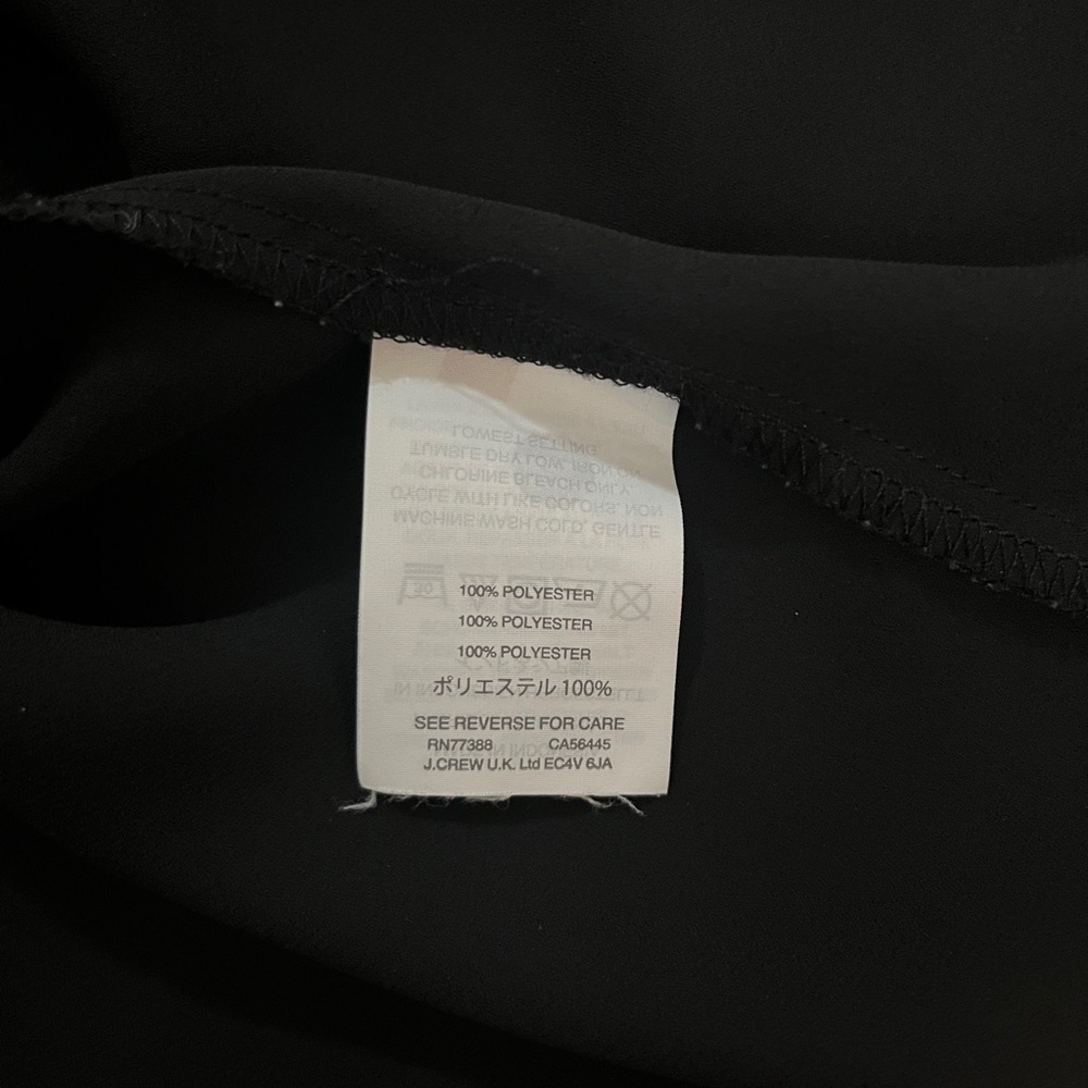J. Crew Black Ruffled Top - Picture 2 of 4